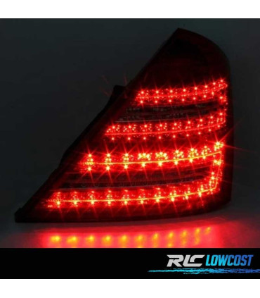FEUX ARRIÈRE POUR MERCEDES CLASSE S W221 05-11 LED ROUGE CHROMÉ