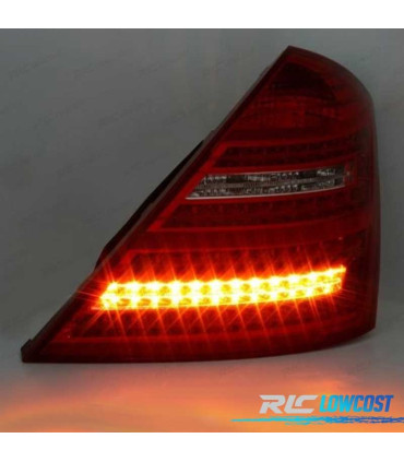 FEUX ARRIÈRE MERCEDES CLASSE S W221 05-11 LED ROUGE CHROMÉ