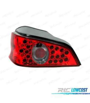 FEUX ARRIÈRE POUR PEUGEOT 106 96-04 LED FOND ROUGE