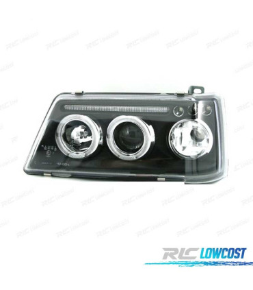 PHARES POUR PEUGEOT 205 90-96 ANGEL EYES FOND NOIR