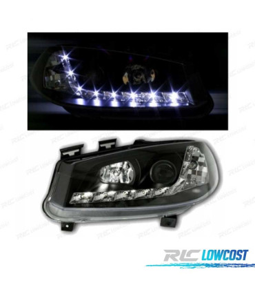 PHARES RENAULT MEGANE 02-05 DAYLIGHT LED FOND NOIR