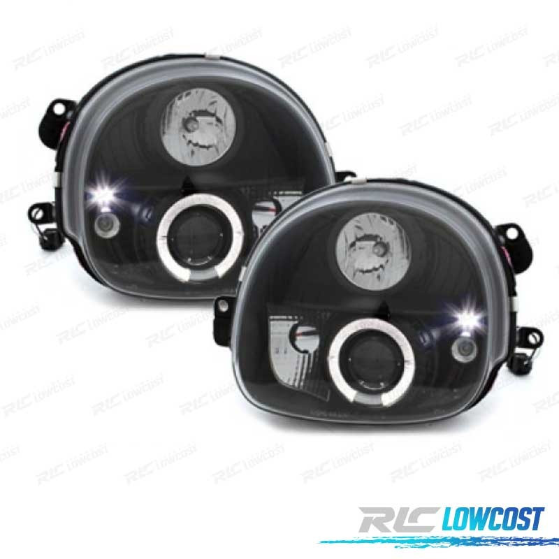 PHARES POUR RENAULT TWINGO 93-07 ANGEL EYES FOND NOIR