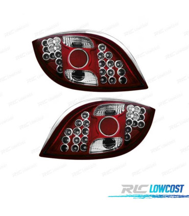 FEUX ARRIÈRE LED FORD KA 96-08 ROUGE CHROMÉ