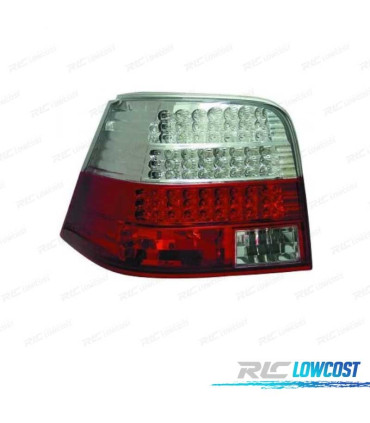 FEUX ARRIÈRE VOLKSWAGEN VW GOLF 4 97-03 LED ROUGE CHROMÉ