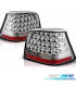 FEUX ARRIÈRE VOLKSWAGEN VW GOLF 4 97-03 LED FOND CHROMÉ
