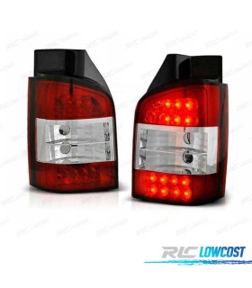 FEUX ARRIÈRE VOLKSWAGEN VW TRANSPORTER T5 1P 03-09 LED ROUGE CHROMÉ