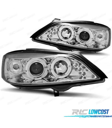 PHARES OPEL ASTRA G 97-04 ANGEL EYES FOND CHROMÉ