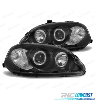 PHARES HONDA CIVIC 96-98 ANGEL EYES FOND NOIR