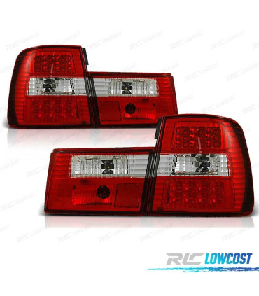 FEUX ARRIÈRE BMW SÉRIE 5 E34 88-95 LED ROUGE CHROMÉ