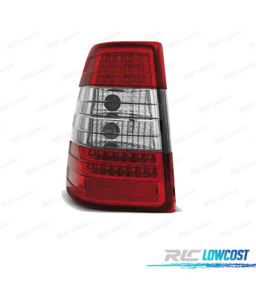 FEUX ARRIÈRE MERCEDES CLASSE E W124 85-95 ESTATE LED ROUGE CHROMÉ