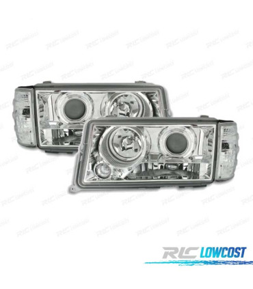 PHARES MERCEDES 190 W201 82-93 LOUPE FOND CHROMÉ