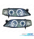 PHARES OPEL VECTRA B 96-98 ANGEL EYES CCFL FOND CHROMÉ