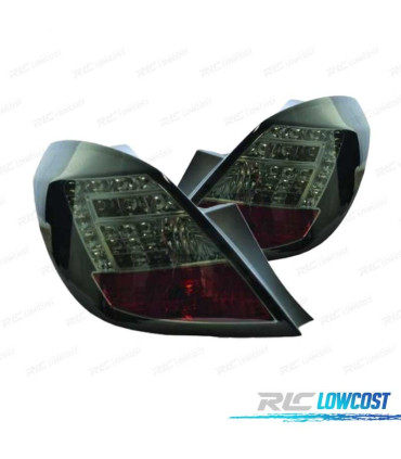 FEUX ARRIÈRE OPEL CORSA D 06-14 LED FOND NOIR FUMÉ
