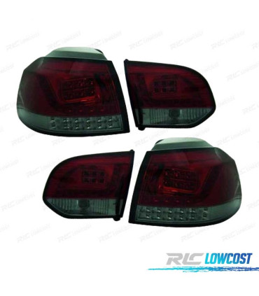 FEUX ARRIÈRE VOLKSWAGEN VW GOLF 6 08-12 LED ROUGE FUMÉ