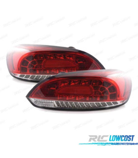 FEUX ARRIÈRE VOLKSWAGEN VW SCIROCCO 08-14 LED ROUGE CHROME