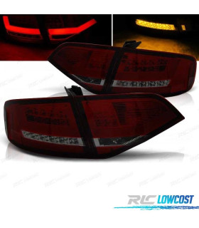 FEUX ARRIÈRE AUDI A4 B8 07-11 LIGHT BAR ROUGE FUMÉ
