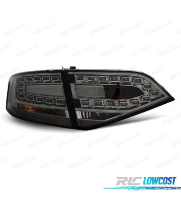 FEUX ARRIÈRE POUR AUDI A4 B8 07-11LED FOND CHROMÉ FUMÉ