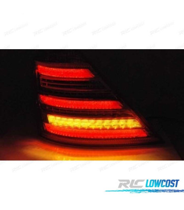 FEUX ARRIÈRE MERCEDES CLASSE S W221 05-11 LED ROUGE FUMÉ