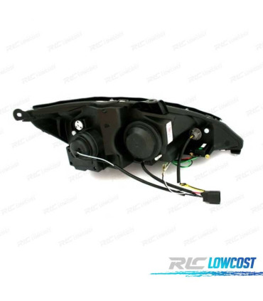 PHARES LED DAYLIGHT FORD FOCUS 98-01 FOND NOIR