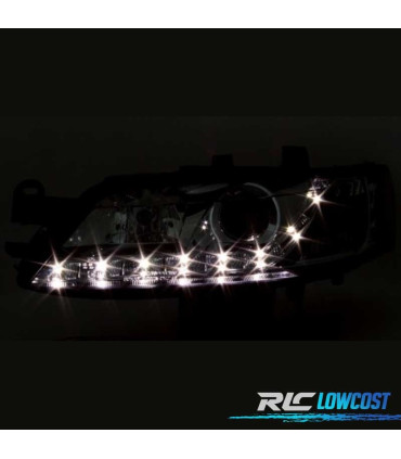 PHARES POUR OPEL VECTRA B 96-98 DAYLIGHT LED FOND NOIR