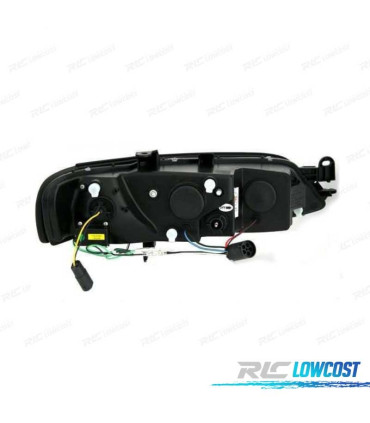 PHARES POUR OPEL VECTRA B 96-98 DAYLIGHT LED FOND NOIR