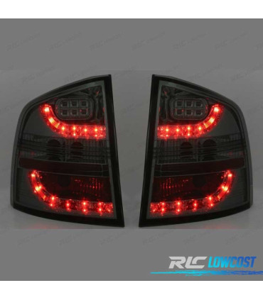FEUX ARRIÈRE SKODA OCTAVIA KOMBI 05-13 LED FOND CHROMÉ FUMÉ