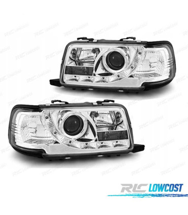 PHARES AUDI 80 91-94 FEUX DIURNES FOND CHROMÉ