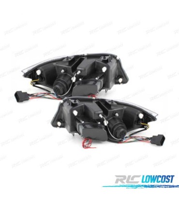 PHARES BMW E90 E91 05-08 ANGEL EYES FOND NOIR