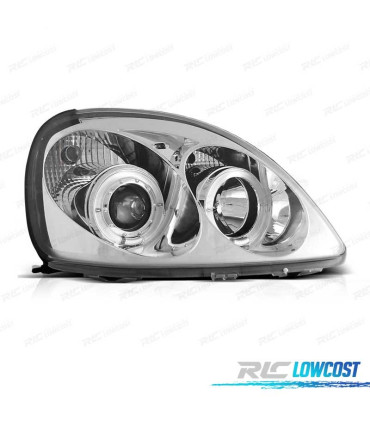 PHARES TOYOTA YARIS 98-05 ANGEL EYES FOND CHROMÉ