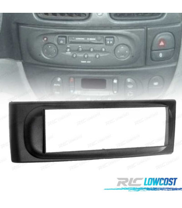 FACADE AUTORADIO 1 DIN NOIR POUR RENAULT MEGANE I SCENIC 96-03