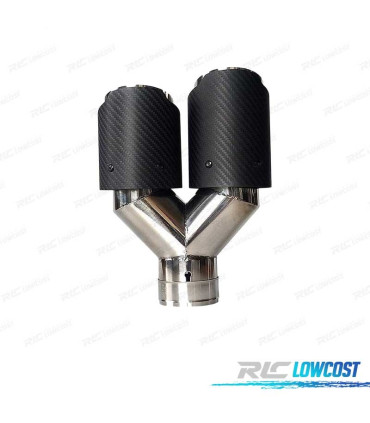 EMBOUT D'ÉCHAPPEMENT EN CARBONE DOUBLE DROIT LOOK AKRAPOVIC