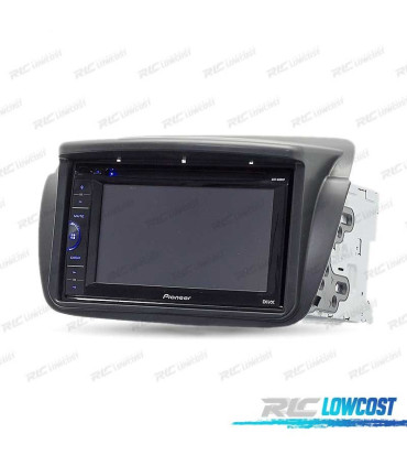 FACADE AUTORADIO 2-DIN NOIR POUR FIAT DOBLO OPEL COMBO TOUR
