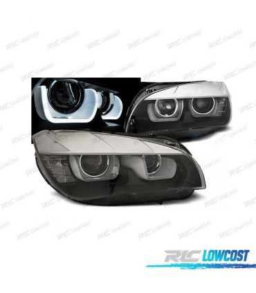 PHARES BMW X1 E84 12-14 XENON LED 3D FOND NOIR