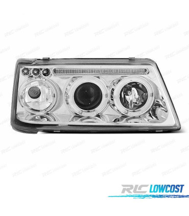 PHARES PEUGEOT 205 90-96 ANGEL EYES FOND CHROMÉ