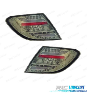 FEUX ARRIÈRE MERCEDES CLASSE C W204 07-11 LED FOND CHROME FUMÉ