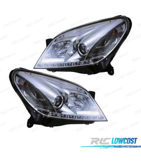 PHARES OPEL ASTRA H 04-09 FEUX DE JOUR À LED FOND CHROME