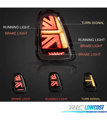 FEUX ARRIÈRE LED MINI COOPER R56 R57 07-13 ROUGE