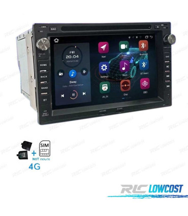 AUTORADIO ANDROID 10 2DIN 7" POUR SEAT SKODA VOLKSWAGEN VW USB GPS TACTIL HD