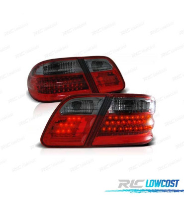 FEUX ARRIÈRE MERCEDES CLASSE E W210 95-02 LED ROUGE FUMÉ
