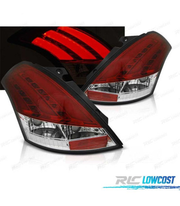 FEUX ARRIÈRE SUZUKI SWIFT V 10-17 NEW LED BAR ROUGE CLAIR