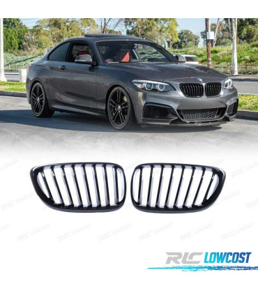 CALANDRES BMW F22 F23 LOOK M 14-15 NOIR BRILLANT