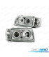 PHARES POUR VOLKSWAGEN VW POLO 6N 94-99 ANGEL EYES FOND CHROMÉ ELEC.