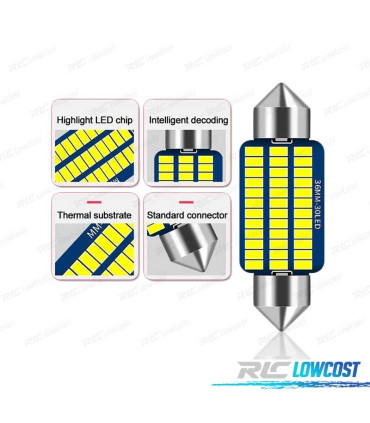 AMPOULE LED CANBUS C10W FESTOON 36MM 30 LEDS