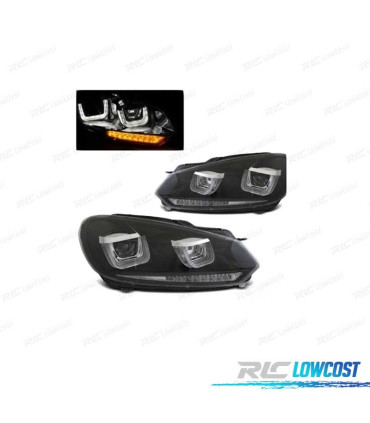 PHARES VOLKSWAGEN VW GOLF 6 08-12 DAYLIGHT FOND NOIR