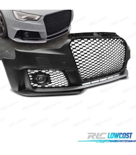 PARE CHOCS FRONTAL AUDI A3 8V 12-16 LOOK RS3 GLOSS BLACK