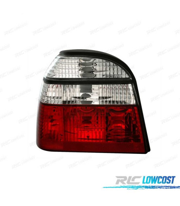 FEUX ARRIÈRE POUR VOLKSWAGEN VW GOLF 3 91-97 STYLE LEXUS ROUGE BLANC