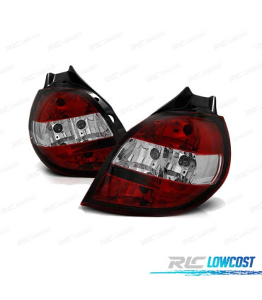FEUX ARRIÈRE RENAULT CLIO 3 05-09 LOOK LEXUS ROUGE BLANC