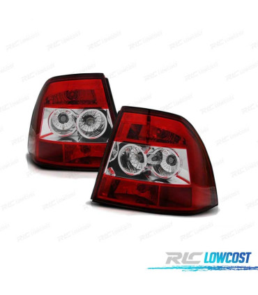 FEUX ARRIÈRE POUR OPEL VECTRA B 95-98 STYLE LEXUS ROUGE BLANC