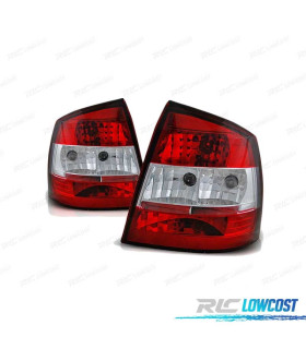 FEUX ARRIÈRE OPEL ASTRA G 3P 5P 97-04 LOOK LEXUS ROUGE BLANC