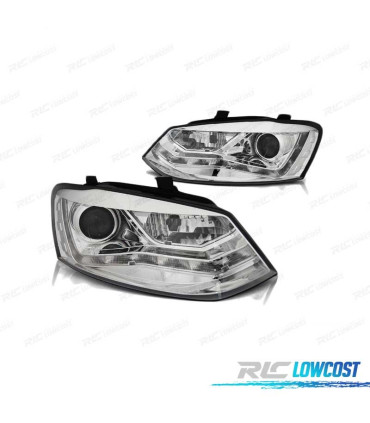 PHARES VOLKSWAGEN VW POLO 6R 09-14 DAYLIGHT CHROMÉ